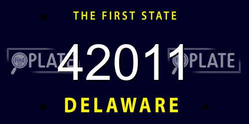 42011 Delaware License Plate