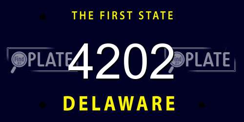 4202 Delaware License Plate