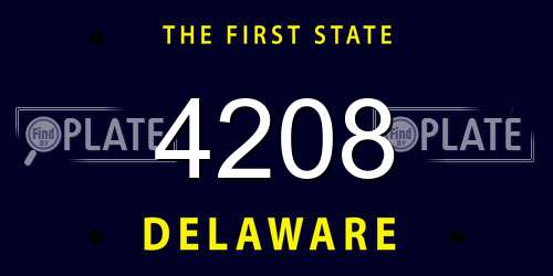 4208 Delaware License Plate