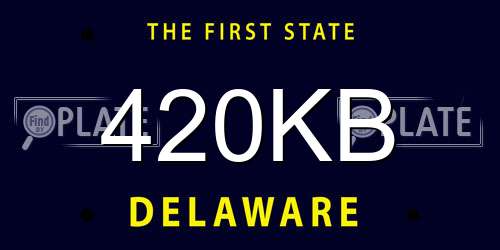 420KB Delaware License Plate