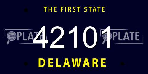 42101 Delaware License Plate