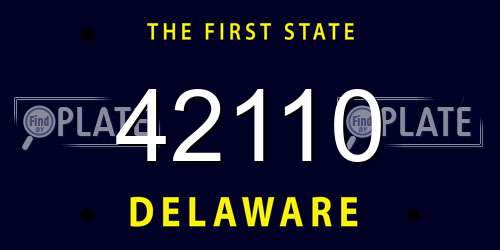 42110 Delaware License Plate