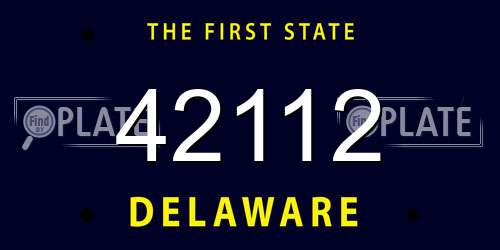 42112 Delaware License Plate