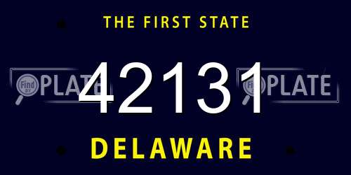42131 Delaware License Plate