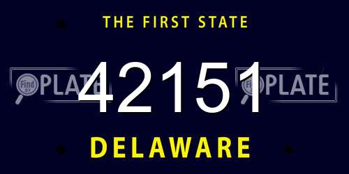 42151 Delaware License Plate