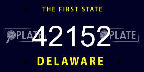 42152 Delaware License Plate