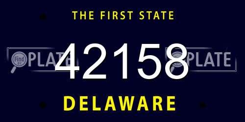 42158 Delaware License Plate