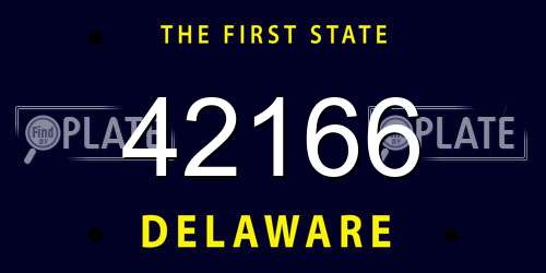 42166 Delaware License Plate