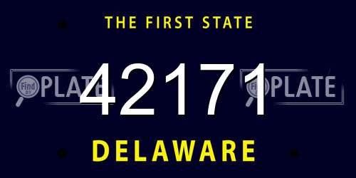 42171 Delaware License Plate