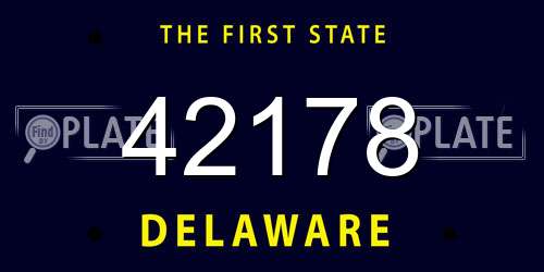 42178 Delaware License Plate