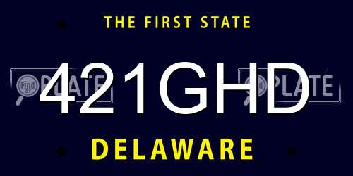 421GHD Delaware License Plate