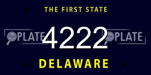 4222 Delaware License Plate