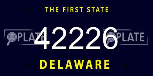 42226 Delaware License Plate