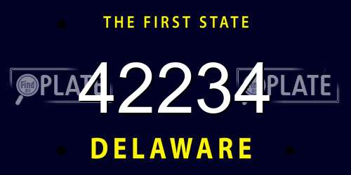 42234 Delaware License Plate