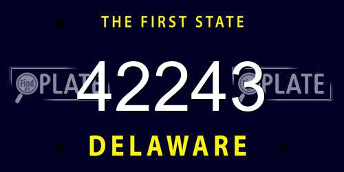 42243 Delaware License Plate