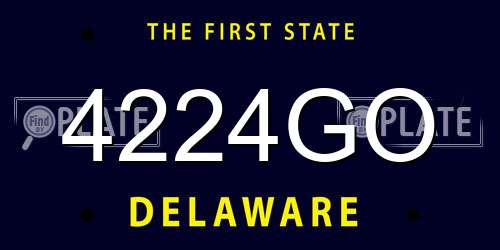 4224GO Delaware License Plate
