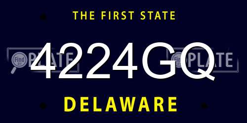4224GQ Delaware License Plate