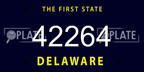 42264 Delaware License Plate