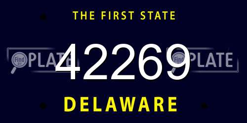 42269 Delaware License Plate