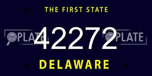 42272 Delaware License Plate