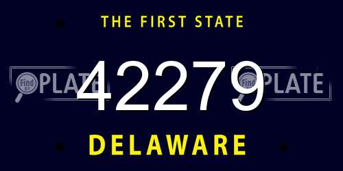 42279 Delaware License Plate