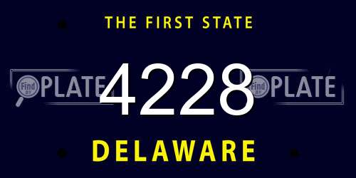 4228 Delaware License Plate