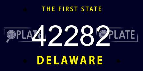 42282 Delaware License Plate