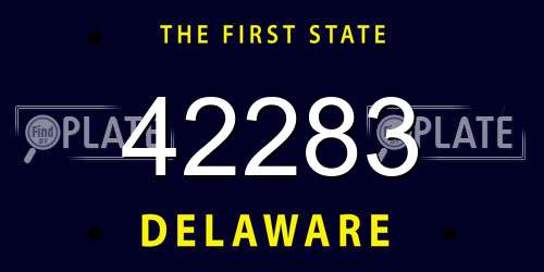 42283 Delaware License Plate