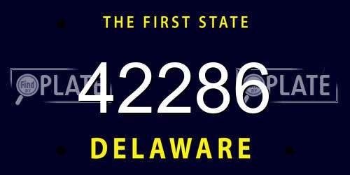 42286 Delaware License Plate