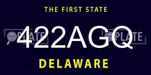 422AGQ Delaware License Plate