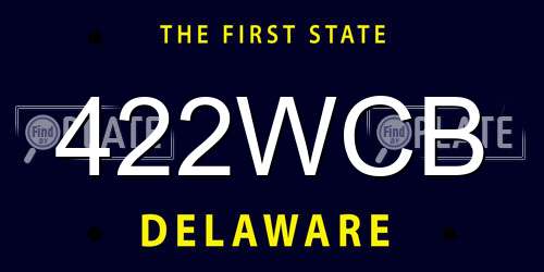 422WCB Delaware License Plate