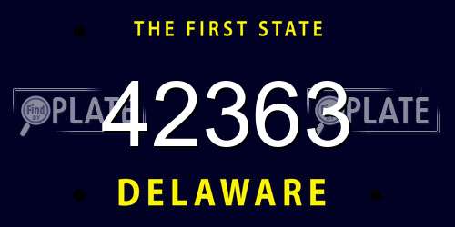 42363 Delaware License Plate