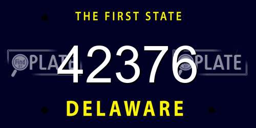 42376 Delaware License Plate