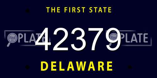 42379 Delaware License Plate