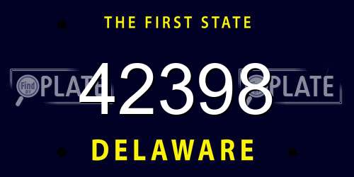 42398 Delaware License Plate