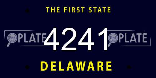 4241 Delaware License Plate