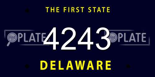 4243 Delaware License Plate