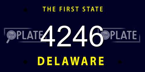 4246 Delaware License Plate