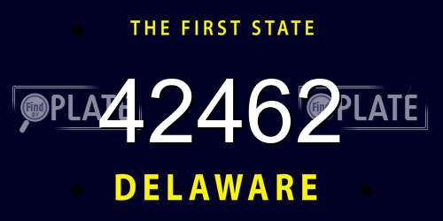 42462 Delaware License Plate