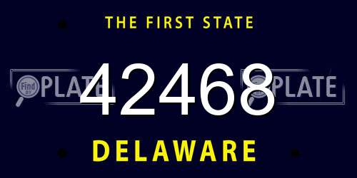 42468 Delaware License Plate