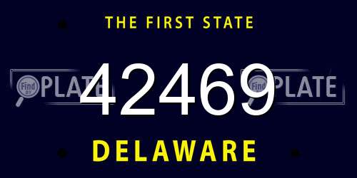 42469 Delaware License Plate