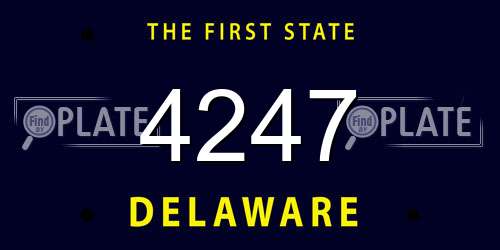 4247 Delaware License Plate
