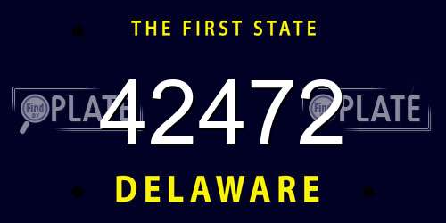 42472 Delaware License Plate
