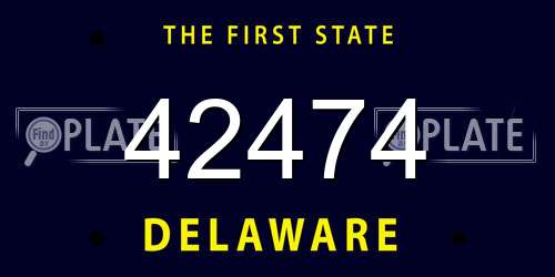 42474 Delaware License Plate