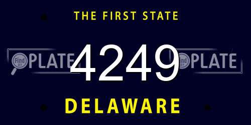 4249 Delaware License Plate