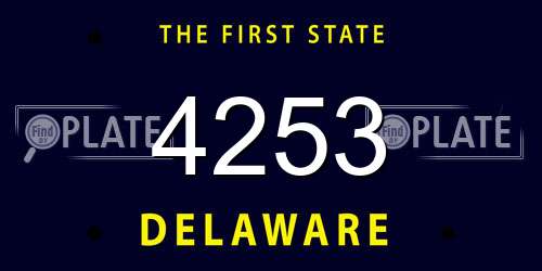 4253 Delaware License Plate