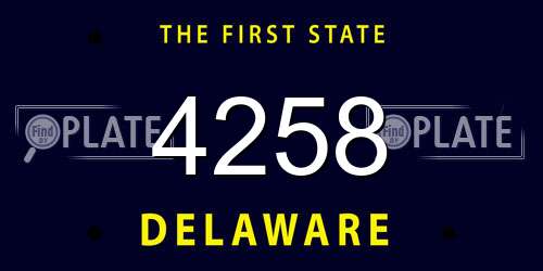4258 Delaware License Plate