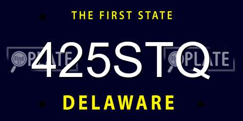 425STQ Delaware License Plate