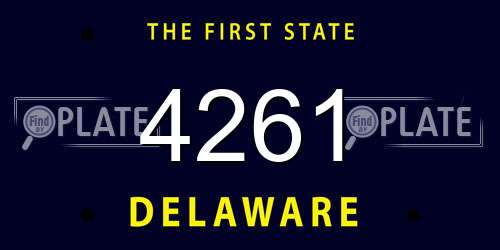 4261 Delaware License Plate