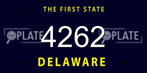 4262 Delaware License Plate
